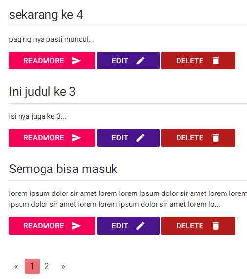 hasil paging laravel